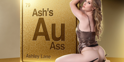 Ashley Lane's Golden VR Cum Ride in 8K
